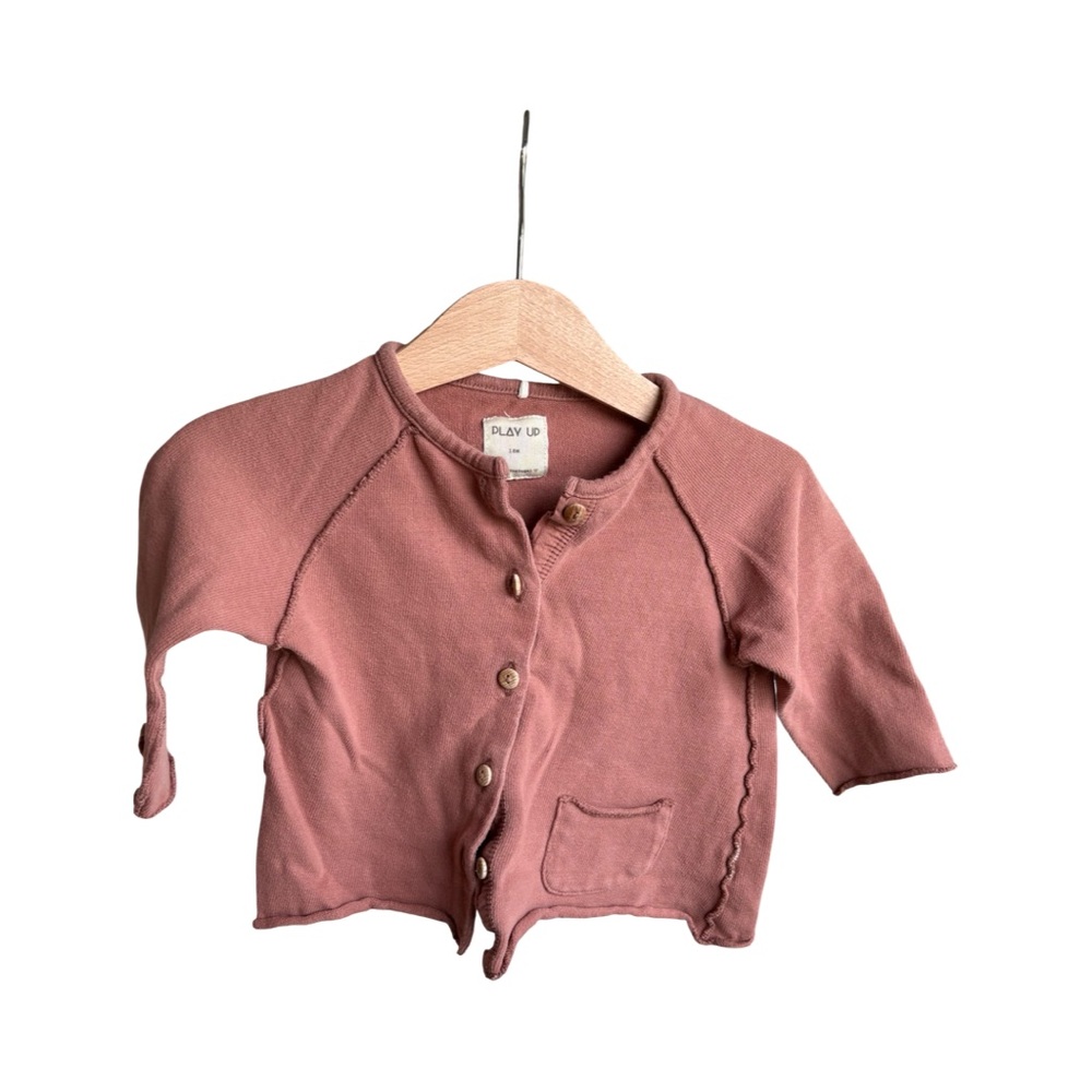 Play Up Mauve Button-Up Baby Cardigan